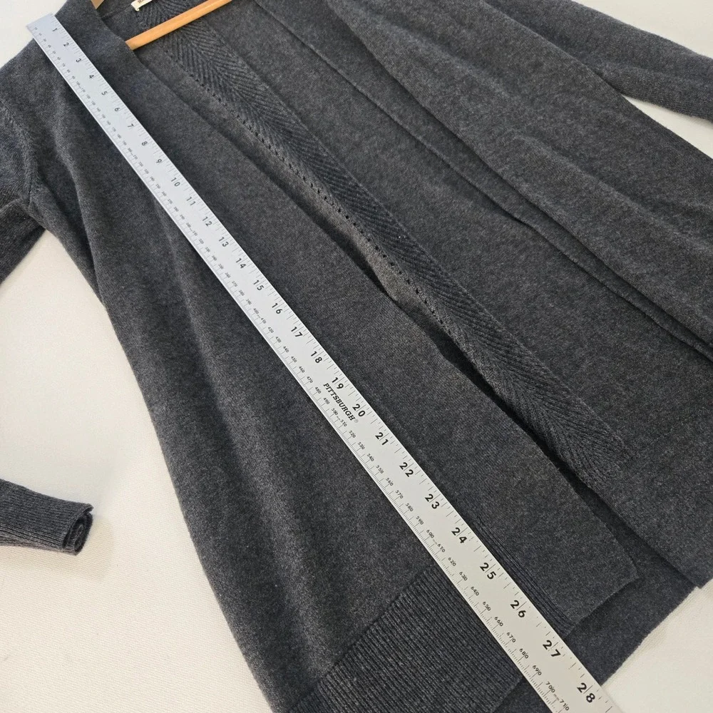 Marine Layer Cardigan Womens‎ Small Charcoal Gray Cashmere Wool Blend Open Front